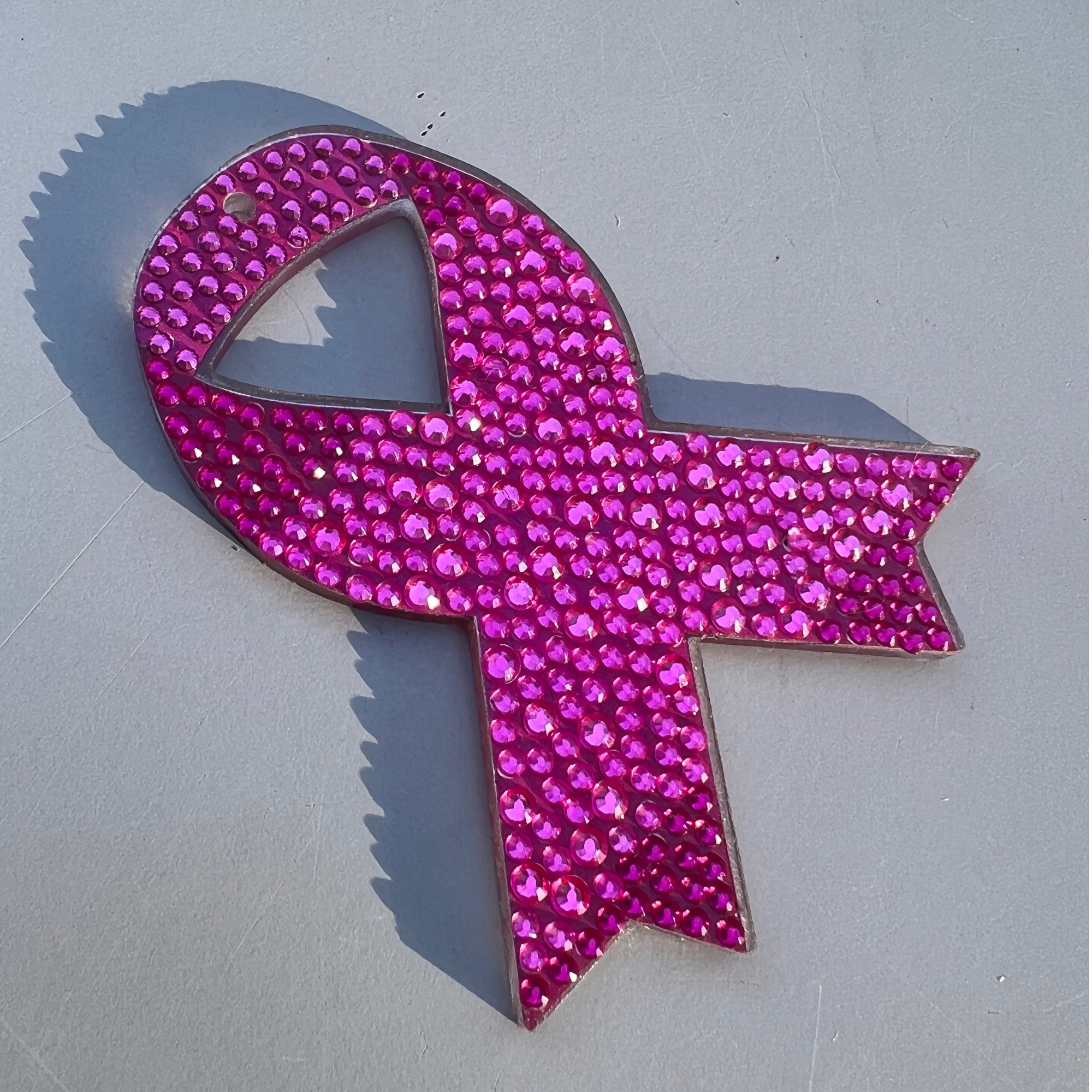 Breast Cancer Pink Ribbon Ornament