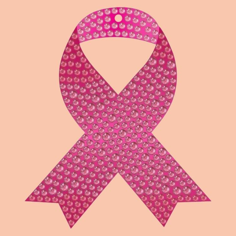 Breast Cancer Pink Ribbon Ornament